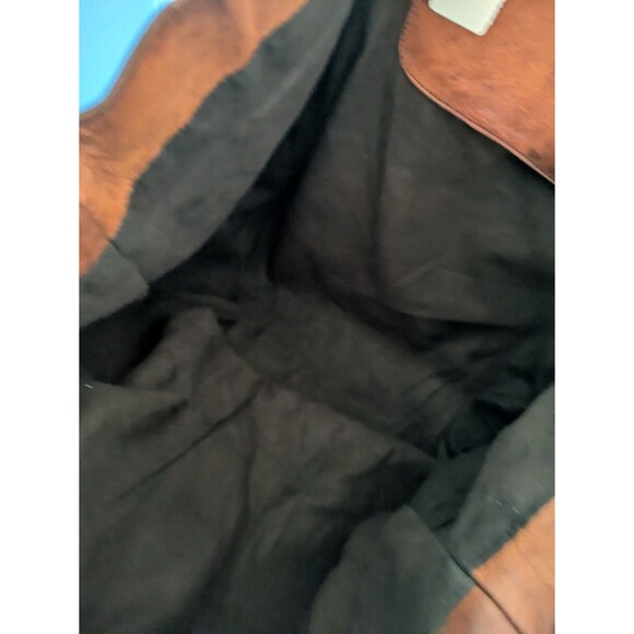 Free People Embellished Leather Weekender Tote Bag Vintage - Picture 8 of 9